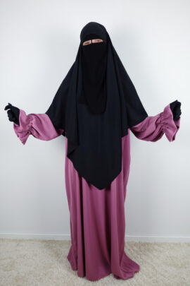 Abaya with ruffle sleeve