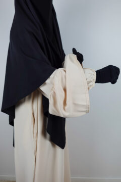 Abaya with Secured Wide Sleeves