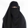 Niqab with two layers from the back