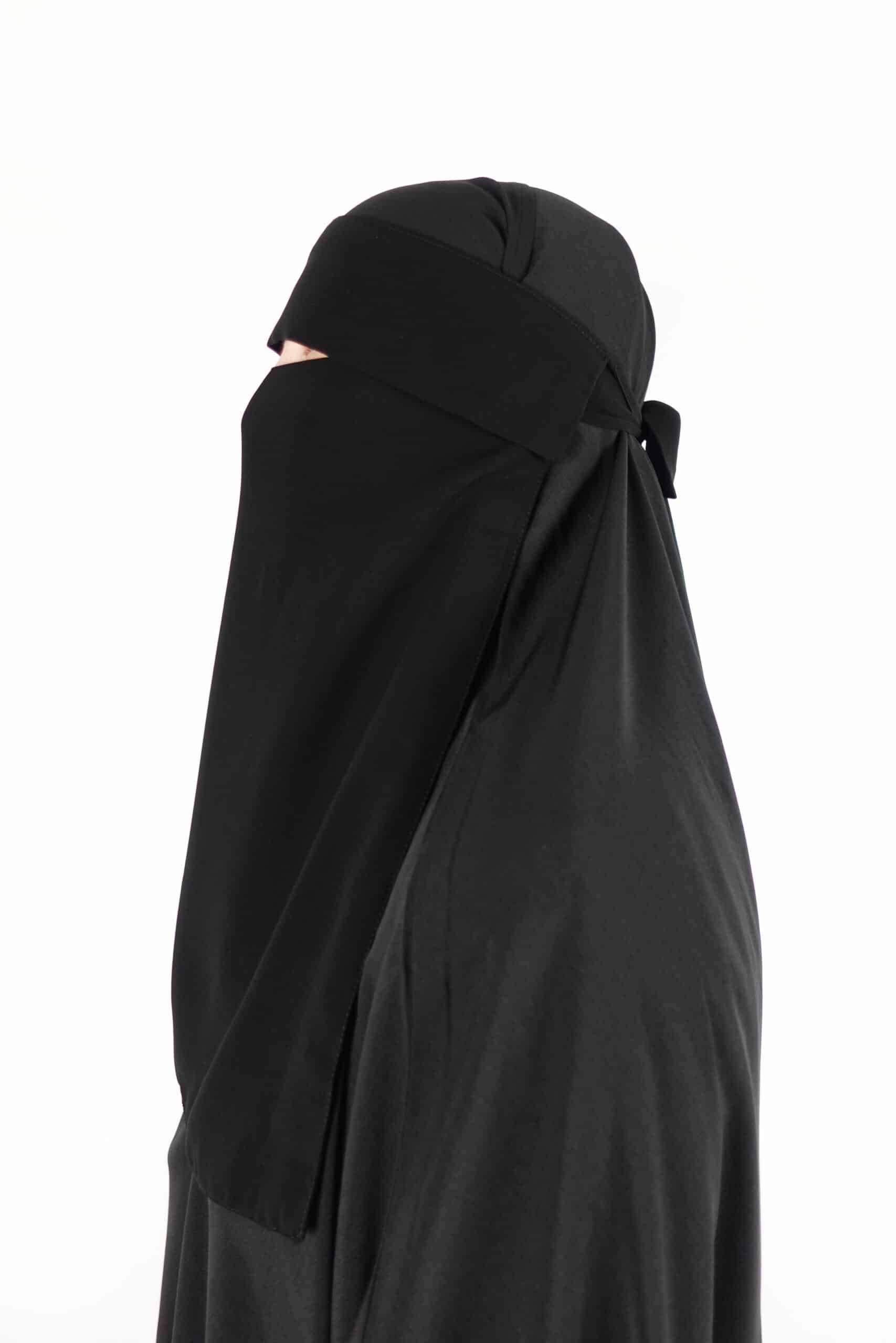 Simple one layer niqab with flap