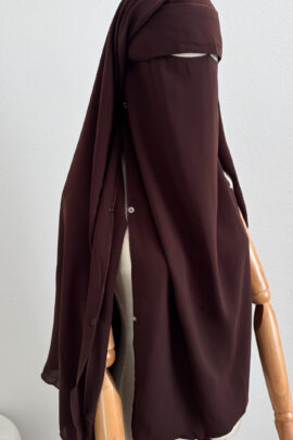 Maxi Niqab Khadija with Flap and Clips